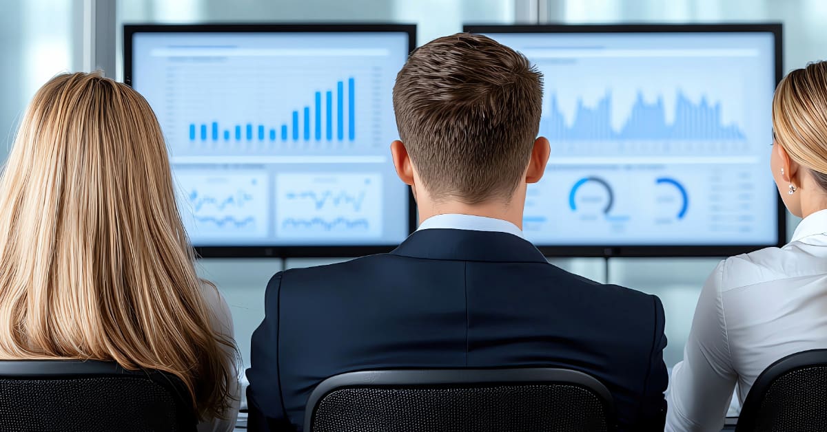 Team using data analytics for their small business Team using data analytics for their small business